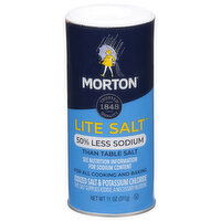 Morton 50% Less Sodium Lite Salt - 11 Ounce