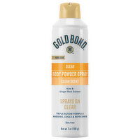 Gold Bond Body Powder Spray, Clear Scent, Clear - 7 Ounce 