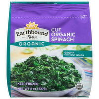 Earthbound Farm Spinach, Cut - 8 Ounce 