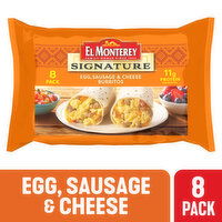 El Monterey Burritos, Egg, Sausage & Cheese - 8 Each 