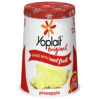 Yoplait Yogurt, Low Fat, Pineapple - 6 Ounce 