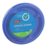 Simply Done Party Compartment Plastic Plates ( 15 count )