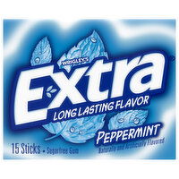 Extra Gum, Sugar Free, Peppermint - 15 Each 