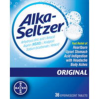 Alka-Seltzer Antacid, Original, Effervescent Tablets - 36 Each 