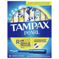 Tampax Tampons, Regular Absorbency, Unscented