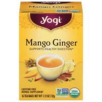 Yogi Tea Bags, Mango Ginger - 16 Each 