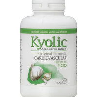 Kyolic Aged Garlic Extract, Cardiovascular, Formula 100, Capsules - 300 Each 