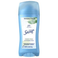 Secret Antiperspirant/Deodorant, Shower Fresh, 24 Hr Invisible Solid - 2.6 Ounce