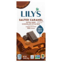 Lily's Dark Chocolate Style Bar, Extra, Salted Caramel - 2.8 Ounce 