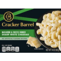 Cracker Barrel Sharp White Cheddar Macaroni & Cheese Dinner - 14 Ounce 