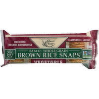 Edward & Sons Brown Rice Snaps, Vegetable - 3.5 Ounce 