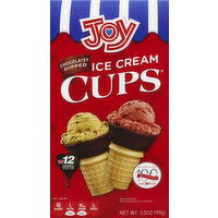 Joy Ice Cream Cups, Chocolate Dipped - 12 Each 