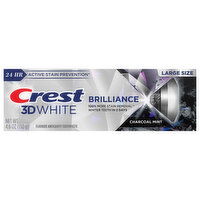 Crest Brilliance Fluoride Anticavity Charcoal Mint Toothpaste Large Size - 4.6 Ounce