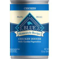 Blue Buffalo Food for Dogs, Natural, Chicken Dinner with Garden Vegetables - 12.5 Ounce 