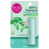 EOS Lip Balm, Organic, Sweet Mint, 100% Natural - 0.14 Ounce 