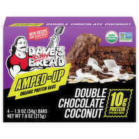 Dave's Killer Bread Protein Bars, Organic, Double Chocolate Coconut, Amped-Up - 4 Each 