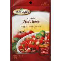 Mrs. Wages Tomato Mix, Salsa, Hot - 4 Ounce 