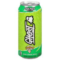 Ghost Energy Drink, Zero Sugar, Sour Green Apple, Warheads - 16 Fluid ounce 