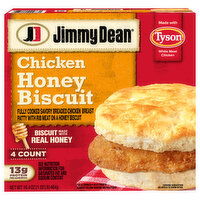 Jimmy Dean Biscuit, Chicken Honey - 4 Each 