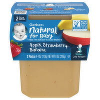 Gerber Apple, Strawberry, Banana, Sitter 2nd Foods, 2 Pack - 2 Each 