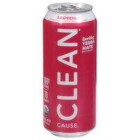 Clean Cause Yerba Mate Beverage, Sparkling, Raspberry - 16 Fluid ounce 