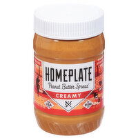 Homeplate Peanut Butter Spread, Creamy - 16 Ounce 