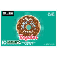 The Original Donut Shop Coffee, Medium Roast, Regular, K-Cup Pods - 10 Each 