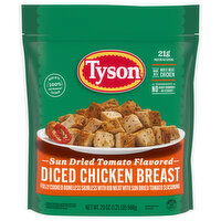 Tyson Diced Chicken Breast, Sun Dried Tomato Flavored - 20 Ounce 