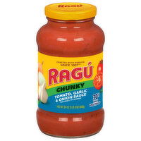 Ragu Sauce, Tomato, Garlic & Onion, Chunky - 24 Ounce 