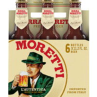 Moretti Beer, Premium Lager - 6 Each