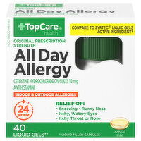 TopCare Liquid Gels Original Prescription Strength 10 mg All Day Allergy - 40 Each