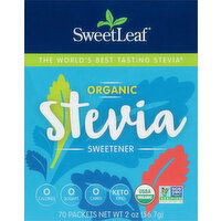 SweetLeaf Stevia Sweetener, Organic - 70 Each 