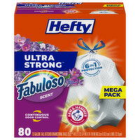 Hefty Tall Kitchen Bags, Drawstring, Fabuloso Scent, 13 Gallon, Mega Pack - 80 Each 