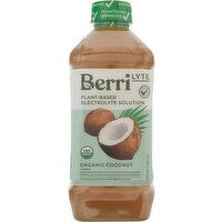 Berri lyte Electrolyte Solution, Organic, Coconut Flavor, Plant-Based - 1.1 Quart 