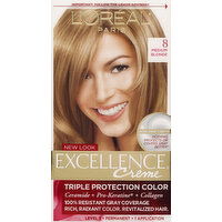 Excellence Triple Protection Color, Medium Blonde 8 - 1 Each 