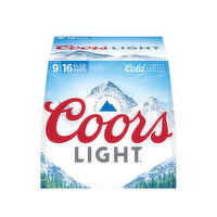 Coors Coors Light 9pk 16 FL OZ Pint Beer - 9 Each 