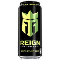 Reign Energy Drink, White Gummy Bear - 16 Fluid ounce 