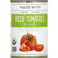 Made With Tomatoes, Organic, in Juice, Diced - 14.5 Ounce 