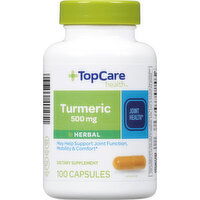 TopCare Turmeric, 500 mg, Herbal, Capsules