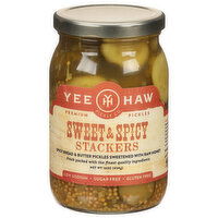 Yee-Haw Pickle Co. Pickles, Premium, Stackers, Sweet & Spicy