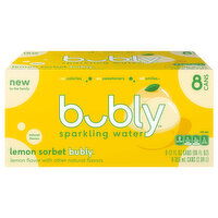 Bubly Sparkling Water, Lemon Sorbet - 8 Each 