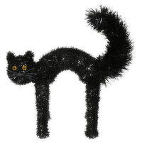 Seasonal Celebrations Tinsel Cat, Fuzzy Tail - 1 Each 