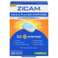 Zicam Cold & Flu, Echinacea + Sambucus, Quick-Dissolve Tablets - 20 Each 