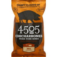 4505 Meats Fried Pork Rinds, BBQ Seasoned, Chicharrones - 2.5 Ounce 