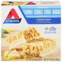 Atkins Bar, Lemon, Gluten Free - 5 Each 