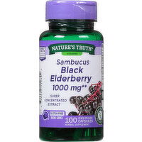 Nature's Truth Sambucus Black Elderberry, 1000 mg, Quick Release Capsules - 100 Each 