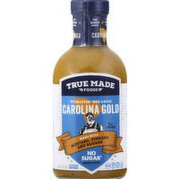 True Made Foods BBQ Sauce, No Sugar, Carolina Gold - 18 Ounce 