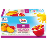 Dole Peaches in Strawberry Flavored Gel - 12 Each 