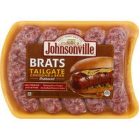 Johnsonville Bratwurst, Brats Tailgate Cheddar & Beer - 19 Ounce 