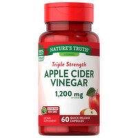 Nature's Truth Apple Cider Vinegar, Triple Strength, 1200 mg, Quick Release Capsules - 60 Each 